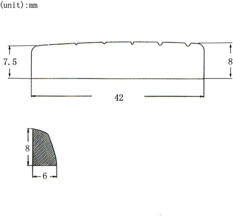 JD.Moon Electric Guitar Nut Brass 6 String Slotted For Les Paul Epiphone Guitar Parts 42mm - Image 2